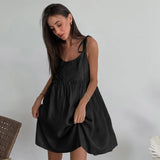 Cotton Dress Woman 2025 New Spring And Summer Holiday Wind Loose Sling Skirt A-Word