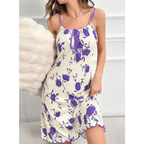 2024 New Women's Print Sling Home Clothes Casual Aja Skirt Women's Sexy Dress Crouse Crouse Crouse Boobs Tied