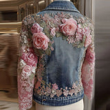 Trend 3D Digital Pattern Printing Fashion High Street Denim Jacket Men And