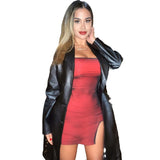 Toloer Summer New Women's Dress With A Word Collar Fashion Slim Slit Wrapped Hip Dress Women-Outfit