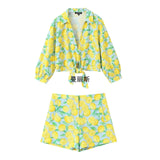 Also Have The New Women's Linen-Blend Printing Short Shirt In The Summer Of