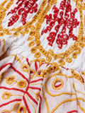 Embroidered Design Tube Ruched Mini Dress-Outfit