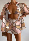 Fashion Casual Print Three-Piece Women's