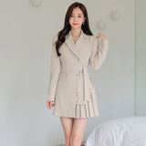 Sister Fan Professional Style Suit Collar Fashion Pressed Folding Professional Coat Women's Autumn New Fashion Suit