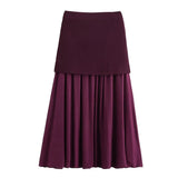 And Summer New Women's Gold Button Knitted Vest + Half-Dress Fashion