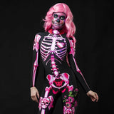 Toloer Spot 2024 Halloween Costume Dance Horror Skull Parent-Child Jumpsuit Woman-Outfit