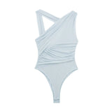 Women's Dress French Fashion Casual Pure Color Brocing Net Asymmetric Folding And Dressing Woman