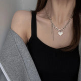 Square Shell Necklace-Outfit