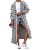 Toloer New Women's Wear Tassel Knitted Jacket-Outfit