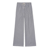 Women Y2K Aesthetic Wide-Leg Pants Stripe Drawstring High Elastic Waist Trousers Spring Fall Retro Sweatpants Bottoms-Outfit