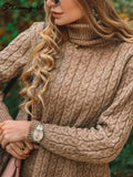 Warm Winter Women Sweater Turtleneck New Knitted Slim Green Thick Solid Basic Winter Pullover Sweater For Women