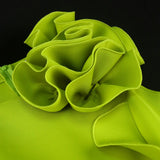 New Summer Three-Dimensional Flower Dress Party Banquet Sleeveless High Waist Dress