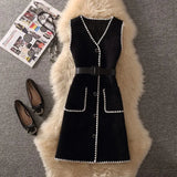 Long Knitted Vest Jacket Women 2021 Fall Fashion Korean Slim Single Breasted Waistcoat Elegant Sleeveless Cardigan