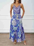 Summer Sexy Suspensionless Sleeveless Printed Dress Dress