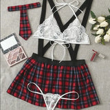 Hot Lingerie Sexy Uniform Seduction Elastic Cross Shoulder Strap Student