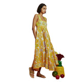 Sexy Sling Belt Quality Print High-Waisted Dress Woman In Summer