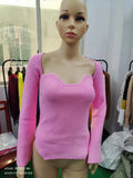 Toloer New Autumn And Winter Elastic Open Shoulder Base Knit-Outfit