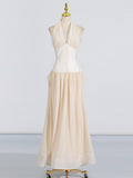 New Temperament Elegant Korean Temperament Hanging Sleeveless Splicing High-Waist Wave Dot Long Dress Dress Dress Women