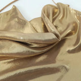 Women's Clothing 2025 Winter New Fashion Banquet Bright Metal Collar Short Sling