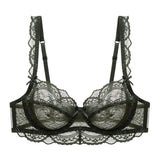 Sexy Lace Underwear Ultra-Thin Transparent Large Bra Small Large Size Bra Anti-Hanging Pure