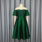 Women's Sexy Shoulder Dress Fashion Elegant Glids Body Dressing Party Evening Dress