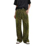 Hot Style Leopard Print Retro Jeans Woman-Outfit