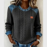 Style Collar Loose Shirt 2025 Autumn Check-In Long-Sleeved Pocket Women's