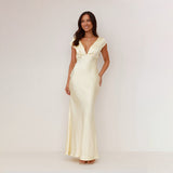 Women's New Sexy Deep V Body-Dressed Temperament Dress Women's Long