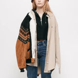 Women Vintage Cotton Jackets Coats Autumn Fashion Clothes Print Outwear Loose Top Bohemian Long Sleeve Female Elegant