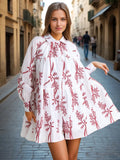 Style Dress Women 2025 New Casual Collar Embroidery Loose Thin Shirt Dress
