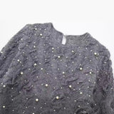 New Artificial Pearl Textured Pullover 9598279-Outfit