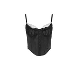 2024 Spring New Sweet Gentle Sexy Cute All-match Fashionable Cool High Street Women's Thin Sling Fishbone Vest-Outfit