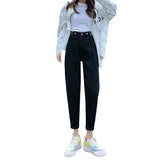 Toloer Jeans, Tall Waist, Loose, Straight Tube Fall 2024 New Dad Radish Pants-Outfit