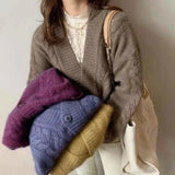Women Autumn Winter New Cardigans Female Cardigan Loose Streetwear Knit Sweater Coat V Neck Jackets Ladies Warm Knitted