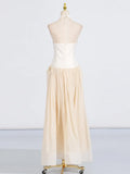 New Temperament Elegant Korean Temperament Hanging Sleeveless Splicing High-Waist Wave Dot Long Dress Dress Dress Women