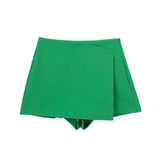 Solid High Waist Skort-Outfit