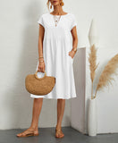 Fashionable Summer Elegant Cotton Linen A-