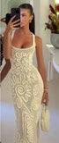 Women's Fashionable Sleeveless Knitted Dress Fashioned Slings Long Dresses In Summer