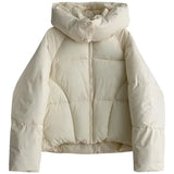 2022 Winter Women Down Parkas Loose Jackets Oversized Hooded Thicken Warm Padded Coat Female Winter Outwear Jacket