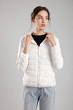 New Seamless High-End Down Jacket Women's Short Thin Autumn And Winter Hooded Outdoor Sports Large Size Coat Tide-Outfit