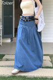 Denim Skirt for Women 2023 Faldas Mujer De Moda High Waist A-line Jupe Vintage Fashion Casual Saia Korean Y2k