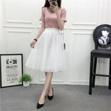 Yarn Skirt Women's Summer Long A Skirt High Waist 100 Folding Skirt 2025 Thin Soft Hanging Yarn