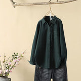 Toloer Women's Lint-Tuff Long-Sleeved Shirt Women's Cotton Comfortable Solid Shirt Women's Clothing In Autumn