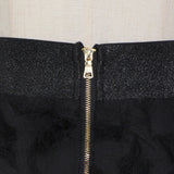 Black Ruched Skirt For Women High Waist Patchwork Tassel Solid Midi Skirts Female Summer Clothing 2022 Summer