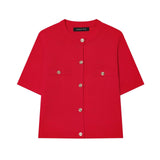 Homemade New Women's Smocoat Smozy Short-Sleeved Knitted Top