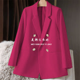 Toloer Suit Jacket Female Spring And Autumn 2024 New Small Spring And Autumn Suit Jacket Temperament Korean Version Casual Women-Outfit