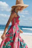 Summer Women's New Commuting Sleeveless Hot Girl Prints Long Sling Dress