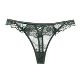 Triangle Hollow Lace Side Thong Lady Water Drill Hanging Cotton Crotch Trousers