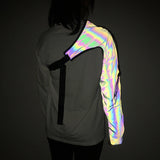 Diablo Functional Style Men And Women Dazzling Reflective Vest Coat Ins Fashion Tooling Tactical Vest Vest-Outfit