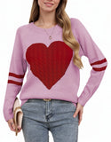 And Winter Valentine's Day Sweater Girl Bumps Love To The Wedding Round Collar Knitted